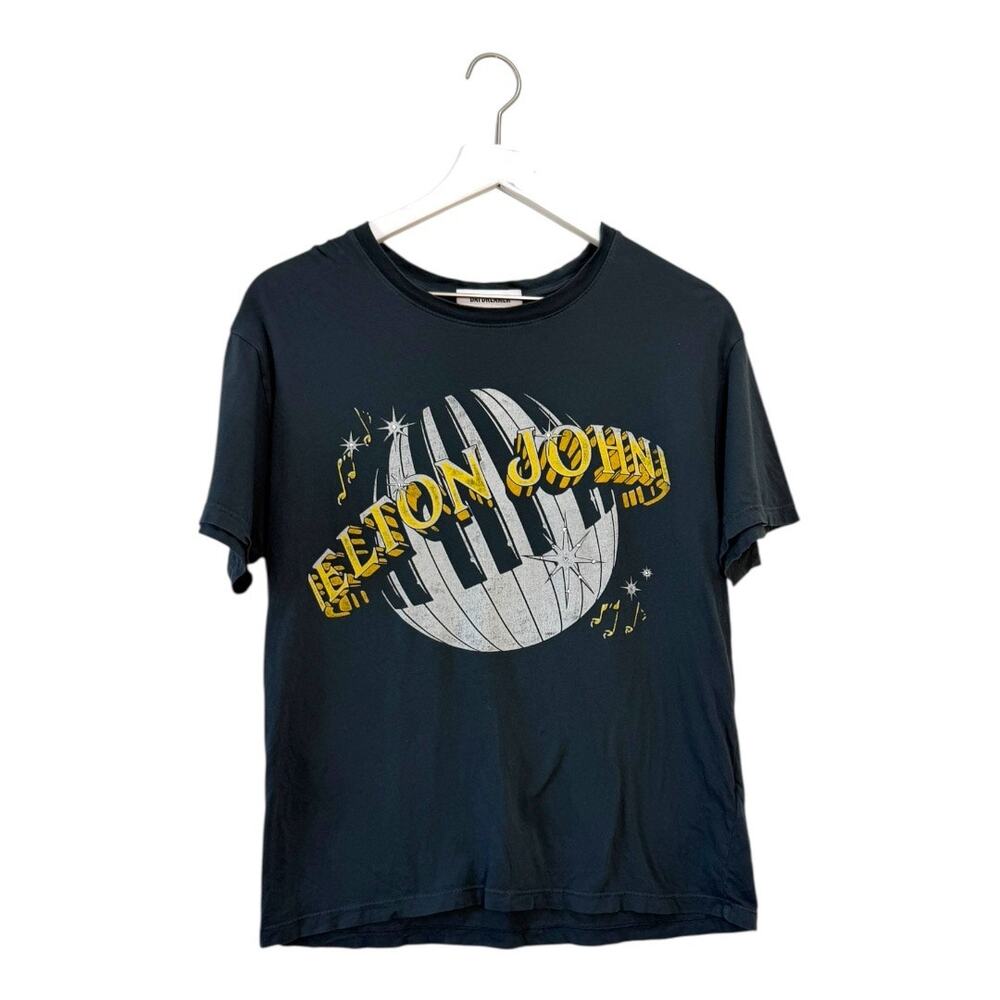 Daydreamer Elton John 1980 World Tour Graphic Tee Charcoal Size XS